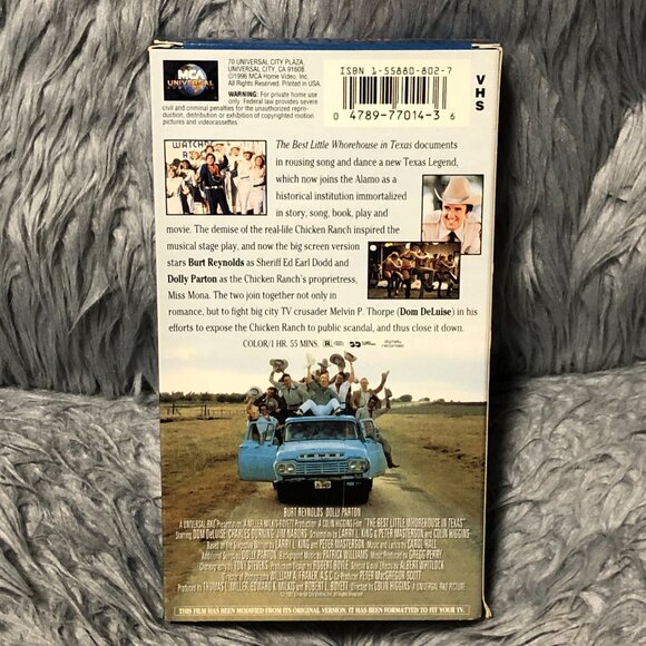 The Best Little Whorehouse in Texas VHS, 1996 Dolly Burt - Picture 2 of 4